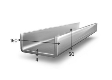 Швеллер гнутый 160х50х4